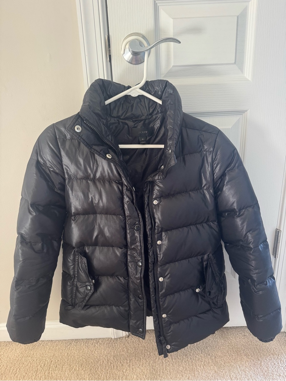 J. Crew Black Quilted Puffer Jacket